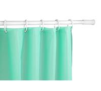 ALLSTAR White Telescopic Shower Curtain Rail 22mm Clamp Aluminium Length 70-120 Diameter 2.2 cm