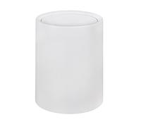 WENKO Atri swing top cosmetic bin, 6 litre waste bin with lid made plastic with inner bucket, cover to put over makes bin liner invisible, (W/D x H): Ø 21 x 25.5 cm, black