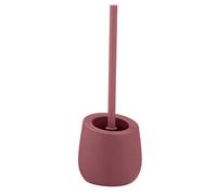 WENKO Badi toilet brush set, high-quality ceramic with matt surface, incl. toilet brush with Ø 7.5 cm silicone toilet brush head in black with non-stick effect, Ø 13.5 x 38 cm, dusky pink