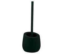 WENKO Badi Toilet Brush Set Ceramic With Matt Surface, Incl. Toilet Brush With Ø 7.5 Cm Silicone Head In Black With Non-Stick Effect, Ø 13.5 X 38 Cm, Dark Green
