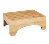WENKO Bamboo Bathroom Stool Attractive Step Made Bamboo, Helps in the Bathroom to Enter the Tub, Also Ideal in the Guest Toilet or Kitchen, Plant Stool, 40 x 15 x 30 cm, Natural