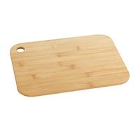 WENKO Bamboo Cutting Board M - Kitchen Board, Cutting Board with Grip Hole, Household Blade, Bamboo, 28 x 0.7 x 20 cm, Brown