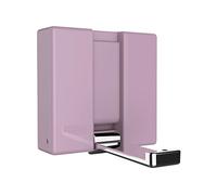 WENKO Basic Alpha Folding Hook, Folding Wall Hook for Drilling, with Non-Slip Protection, Modern Design, Plastic Housing and Sturdy Metal Hook, 8 x 8 x 2.5 cm, Pink