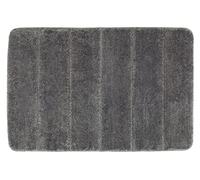 Wenko Bath Mat Steps Mouse Grey Non-Slip, Polyester, grey, 90 x 60 cm