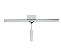 WENKO Bathroom squeegee Terni Jumbo - shower squeegee with wall attachment to stick on, metal, 40 x 17 x 3.5 cm, chrome