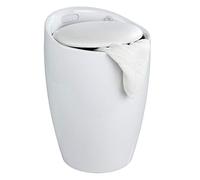 WENKO Bathroom Stool Candy Black-Laundry Collector, 36 x 36 x 50.5 cm