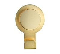 WENKO Blandas Wall Hook Matte Gold - Adhesive Hooks No Drilling Required Towel Holder Stainless Steel 5 x 7.5 x 2.5 cm Gold