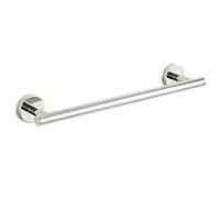 WENKO Bosio Shiny Bath Towel Rail with Space for Towels, Solid Quality, Rustproof Stainless Steel with Shiny Finish, 40 x 5.5 x 7 cm