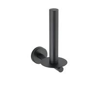 WENKO Bosio Toilet Roll Holder, Matt Black, 8 x 18 x 12,5 cm