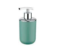WENKO Brasil Green Soap Dispenser - Liquid Soap Dispenser Capacity: 0.32 l, Plastic (TPE), 7.4 x 16.5 x 9 cm, Green