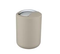 WENKO Brasil Swing Cover Bin, Taupe, 14 x 14 x 21 cm