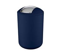 WENKO Brasil Swing Cover Bin, TPE, Dark Blue, 19.5 x 19.5 x 31 cm