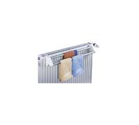 Wenko C-3703100 Twin Aluminium Radiator Dryer, 57 cm Wide, 1.10 m Dry Length, High Load Capacity, Stainless Aluminium