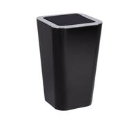 WENKO Candy Swing Cover Bin, ABS/PS, Black/Chrome, 18 x 18 x 28.5 cm