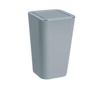 WENKO Candy Swing Cover Bin, PS, Grey, 18 x 18 x 28.5 cm