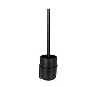 WENKO Carpino Toilet Brush Holder for Easy Attachment No Drilling Flexible Cover Wall Mount Metal Black