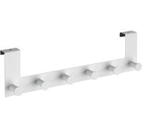 WENKO Celano Door Coat Rack with 6 Hooks for Door Rebate Thickness up to 2 cm S