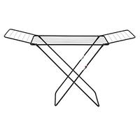 WENKO Champion Clothes Dryer Wing Clothes Airer with 18 m Drying Length, Child Lock, Space-Saving Foldable, 170 x 98 x 55 cm, Powder-Coated Steel in Matte Black