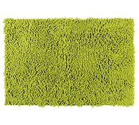 WENKO Chenille Bathroom Mat, Polyester, Anise Green, 50 x 2 x 80 cm