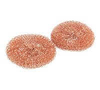 WENKO Cobi Pads Set of 2 Copper Cleaning Sponge, Brown, 9 x 2,2 x 9 cm