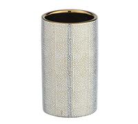 Wenko Cup Nuria Gold/White Holder for Toothbrush and Toothpaste, Ceramic, 6 x 10 x 6 cm