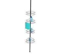 WENKO Dolcedo Black Stainless Steel Telescopic Shower Corner