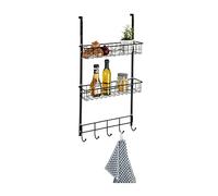 WENKO Door Shelf Black Hanging Shelf for Extra Storage Space