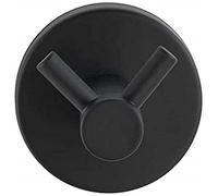 WENKO Duo Bosio Wall Hook Matt Black, Stainless steel, 5.5 x 5.5 x 5.5 cm