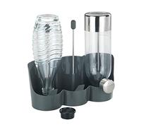 WENKO Filia Space-Saving Bottle Holder with Non-Slip Coating on Base, Plastic (ABS), Grey, 29 x 27 x 12.5 cm
