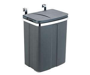 Wenko Garbage bin kitchen trash can hanging gray 12l