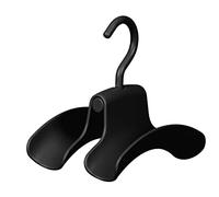 WENKO Herkules handbag holder, set of 3 bag handbag holders for storage on clothes rails or as an extension to the Herkules telescopic system for more order and overview, 9 x 12.5 x 14 cm, black