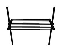 WENKO Herkules shelf for the adjustable Herkules telescopic system for walk-in wardrobes, made of sturdy steel including brackets made of plastic, (W x H x D): 73-120 x 4 x 42.5 cm, black