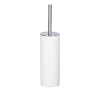 WENKO Ida Closed Toilet Brush Holder White, Polyresin, 9 x 9 x 37.5 cm