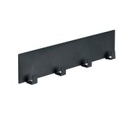 WENKO Ima magnetic towel rack, black, black outdoor kitchen accessory with 4 ...