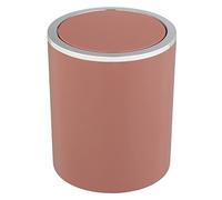 WENKO Inca cosmetic bin, 2 litre capacity, waste bin for guest WC, bathroom waste bin with swing lid, small plastic waste bin, BPA-free, Ø 14 x 16.8 cm, dusky pink