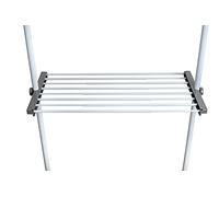WENKO Joma Herkules Shoes Telescopic System Adjustable Organiser Shoe Rack Steel, white/grey, 73-120 x 4 x 42, 5 cm