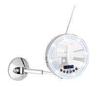 Wenko LED Wall Mirror 3x Magnification with Multimedia Center Cosmetic Mirror