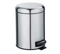 WENKO Leman Cosmetic Pedal Bin Stainless Steel Matt 5 L