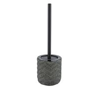 Wenko Mantua Toilet Brush Holder Hand Painted, Ceramic, Black, 8 x 10 x 8 cm