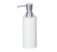 WENKO Mila White Liquid Soap Dispenser Capacity 0.26 L, Ceramic, 18.5 x 8 x 6 cm