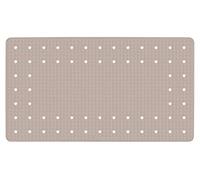 WENKO Mirasol Taupe Bath Mat - Non-Slip Bath Mat with Suction Cups, Natural Rubber, 39 x 69 cm, Taupe