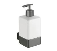 WENKO Montella 23895100 Liquid Soap Dispenser for Screwing, Rust-Proof Capacity: 0.36 L, Aluminium, 7.3 x 17 x 10.2 cm, Anthracite