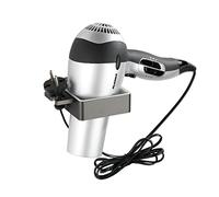 WENKO Montella Hair Dryer Wall Holder for Screwing, Rust-Proof Aluminium, 12 x 3 x 12 cm, Anthracite