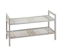 WENKO Norway System with 2 Shelves Natural White, Walnut wood, 40.5 x 27 x 69 cm