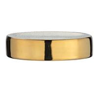 WENKO Nuria Dish Gold/White for Storage of Hand Soap, Ceramic, 12 x 3 x 8 cm