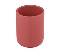 WENKO Olinda Toothbrush Mug, Red, Bathroom Accessory with Matt Finish