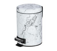 WENKO Onyx Cosmetic Pedal Bin with Pedal Mechanism Capacity 3 L Steel 17 x 25 x 22.5 cm Multi-Coloured