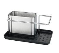 Wenko Organiser Stainless Steel Orio Drainer Sink Caddy, Silver matt, 10.5 x 12 x 21 cm