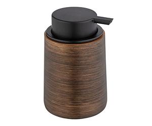 Wenko Palena Bronze Dispenser for 250 ml Liquid Soap 0.25 L, Resin, 10 x 14 x 8,5 cm (25352100)