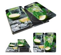 WENKO Placas cobertoras de vidrio universales Mojito 2 pzas, Multicolored, 30x1.8x52 cm